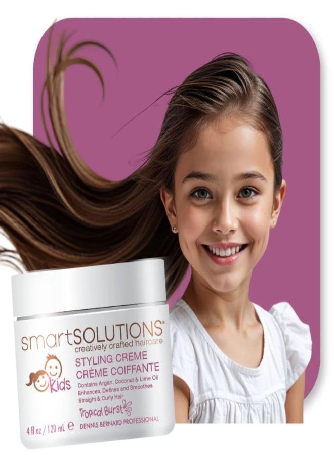 SMART SOLUTIONS Kids Styling Creme | Smooth & Manageable Kids’ Hair | Frizz Control + Shine | Coconut Oil (4 Fl Oz) - Image 2
